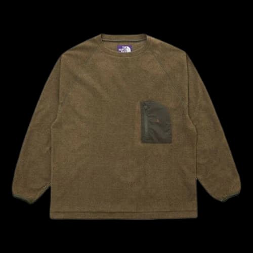 THE NORTH FACE PURPLE LABEL Pack Field Fleece Crew Men's Khaki