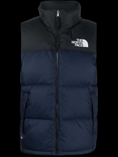 The North Face Logo-Embroidered Padded Gilet Navy Blue/Black