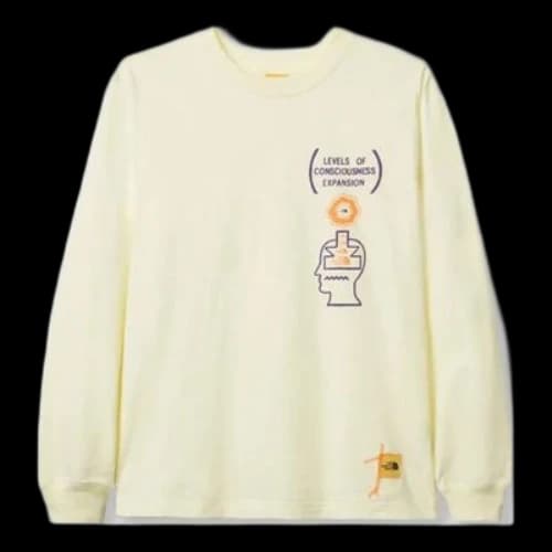 THE NORTH FACE x Brain Dead Unisex Round-neck Swea Creamy