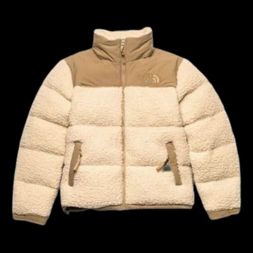 THE NORTH FACE Logo Nuptse Jacket 'Beige'
