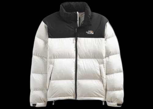 The North Face 1996 Retro Nuptse 700 Fill Packable Pride Jacket 26'' Length Jacket White