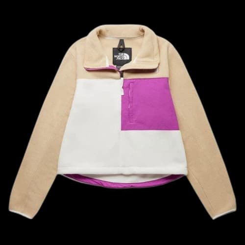 The North Face Extreme Fleece Sweatshirt 'Khaki Stone/Purple Cactus Flower/Gardenia White'