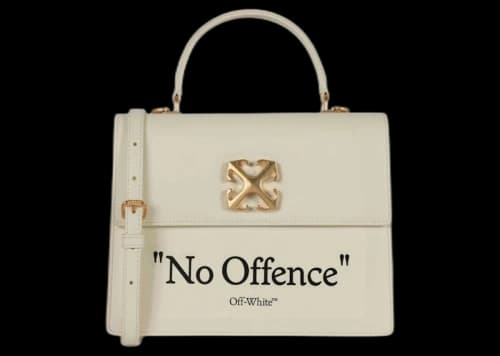 OFF-WHITE Jitney Leather Tote Beige/Black