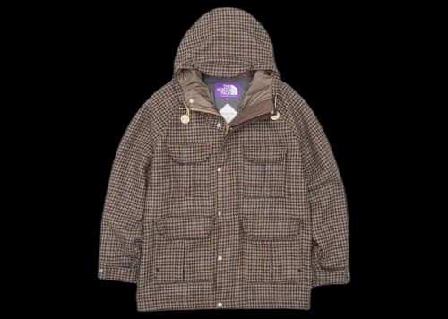 The North Face Purple Label Harris Tweed Gore-Tex Infinium Mountain Parka Beige