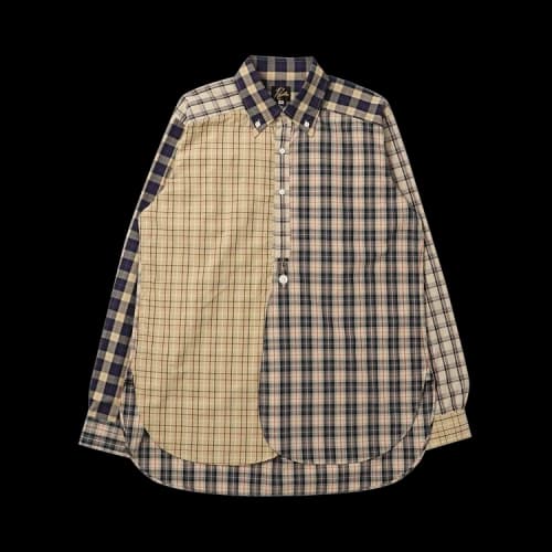 Needles B.D. EDW Plaid Cloth Shirt 'Khaki'