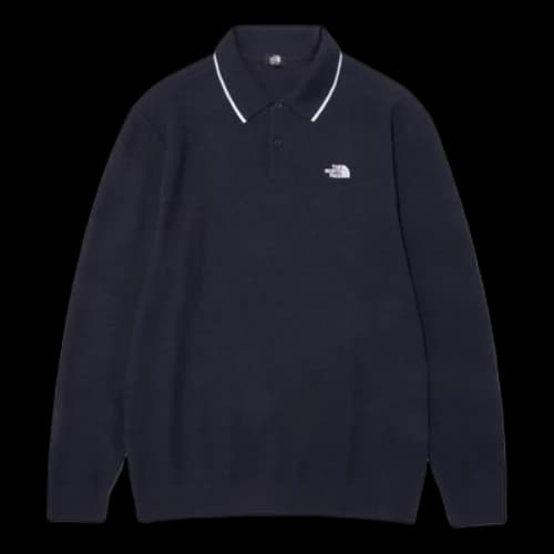 THE NORTH FACE Long Sleeve Polo Shirt 'Navy'
