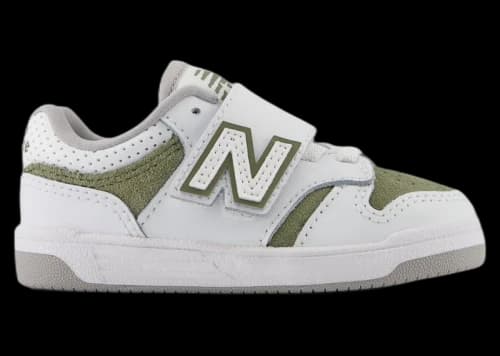 New Balance 480 Hook and Loop White Dark Olivine (TD)