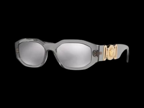 Versace Medusa Biggie Sunglasses Transparent Gray