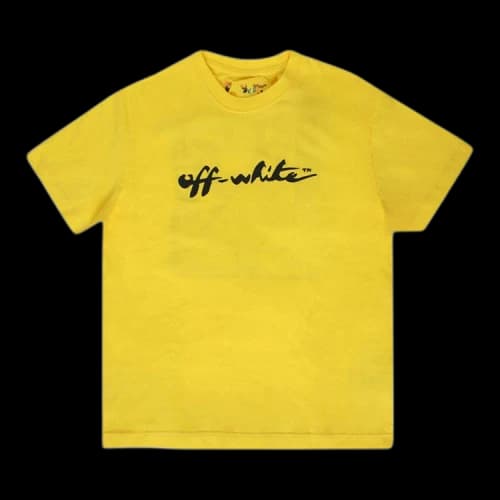 Off-White Kids Logo Print Short-Sleeve T-Shirt 'Yellow/Black'