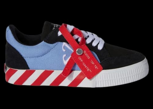 OFF-WHITE Vulc Low Black Light Blue (Kid's)