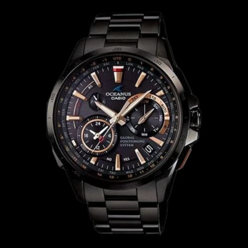CASIO Stainless Steel Strap Mens BlackGold Analog