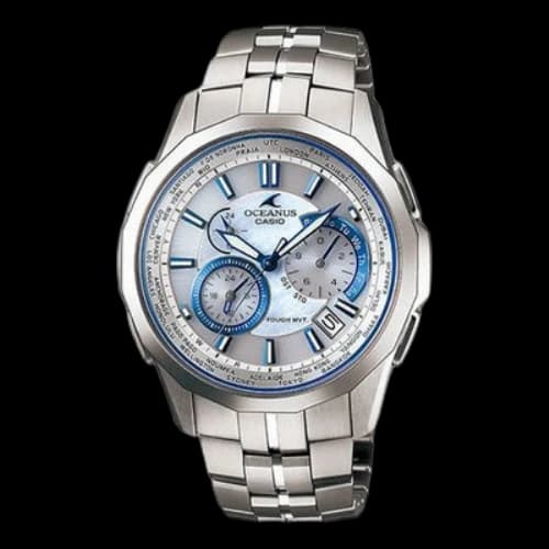 CASIO Solar Powered Mens WhiteBlue Analog