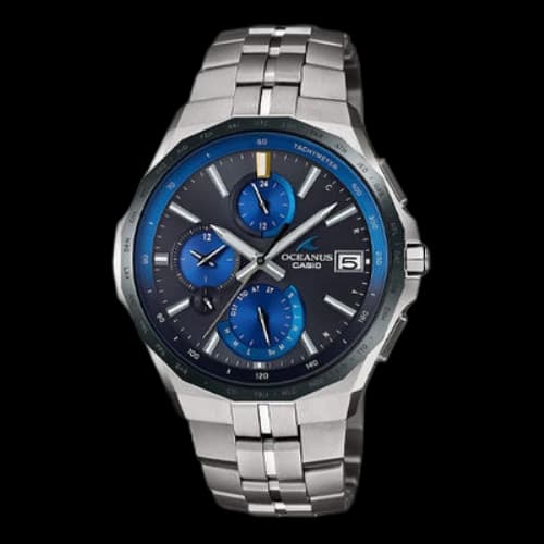 CASIO Solor Wave Business Metallic Watch Solar Powered Mens Silver Analog