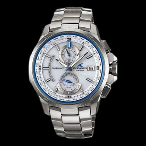 CASIO Stainless Steel Strap Mens White Analog