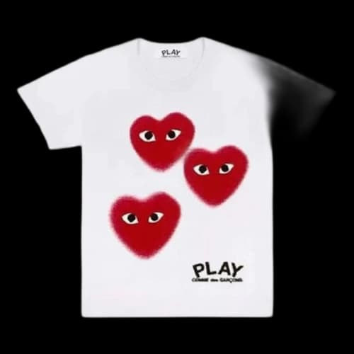 COMME des GARCONS PLAY Love Short Sleeve White