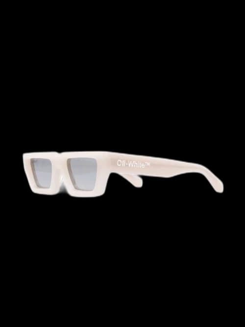 OFF-WHITE Manchester Rectangular Frame Sunglasses Beige/Silver/White (OERI002Y21PLA0016172)