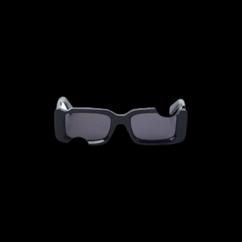 OFF-WHITE Cady Cut-Out Rectangular Frame Sunglasses Black/White/Grey (SS22) (OERI006C99PLA0011007)