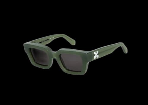 OFF-WHITE Virgil Rectangle Sunglasses Green/Grey (OERI008C99PLA0015507-FR)