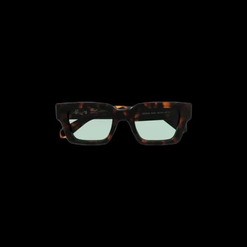 OFF-WHITE Virgil Square Frame Sunglasses Brown Turtleshell/Havana Green