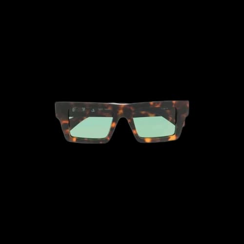 Off-White Nassau Square Frame Sunglasses 'Havana Green'