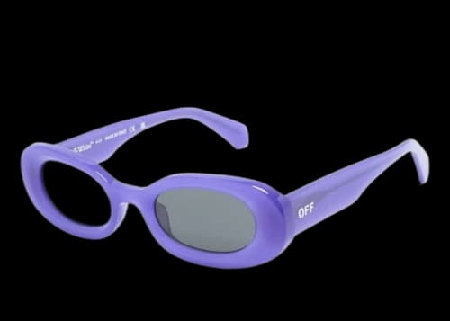 OFF-WHITE Amalfi Oval Sunglasses Purple/Grey (OERI087F23PLA0013707)