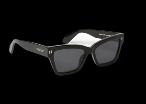 OFF-WHITE Cincinnati Square Sunglasses Black/Dark Grey (OERI110S24PLA0011007-FR)