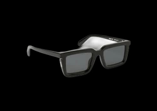 OFF-WHITE Tucson Square Sunglasses Black/Dark Grey (OERI113S24PLA0011007-FR)