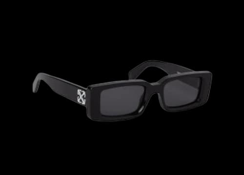 OFF-WHITE Arthur Rectangle Sunglasses Black/Dark Grey (OERI127S24PLA0011007-FR)