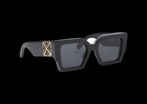 OFF-WHITE Catalina Square Sunglasses Black/Dark Grey (OERI128S24PLA0011007-FR)