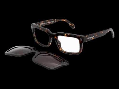 OFF-WHITE Clip On Eyeglasses Havana Dark Grey Polarized (OERI130S24PLA0016007-FR)