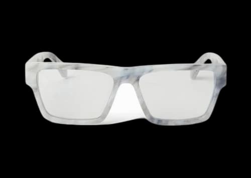 OFF-WHITE Style 46 Square Sunglasses Marble/Clear Lens (OERJ046F23PLA0010800-FR)