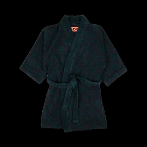 OFF-WHITE Arrow Pattern Dark Irish Aubergine Bathrobe Green