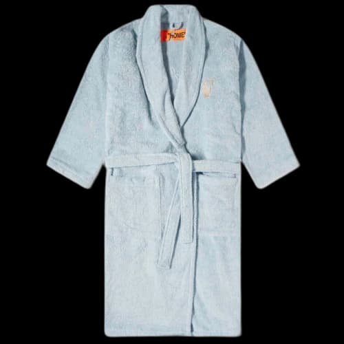 OFF-WHITE Arrow Leaves Bathrobe Baby Blue