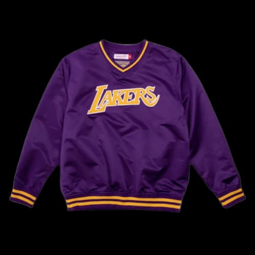 Mitchell & Ness NBA Sideline Pullover Satin Jacket 'Los Angeles Lakers'