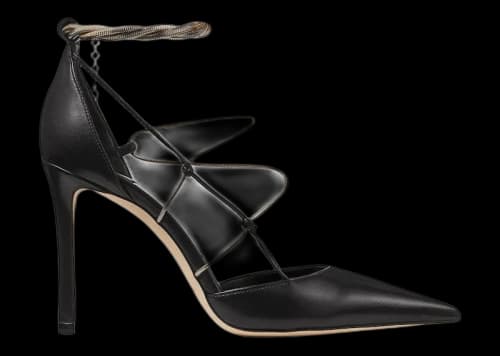 Jimmy Choo Olesia 95mm Pump Black Leather