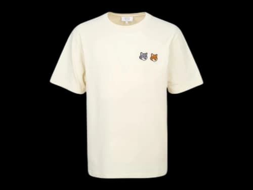 Maison Kitsune Double Bold Fox Head T-shirt Ivory