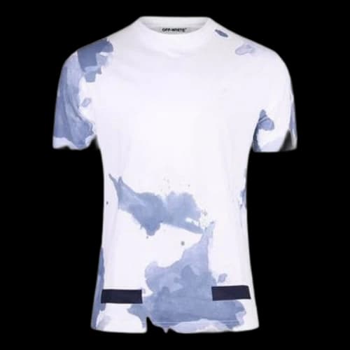 Off-White Splash Ink Short Sleeve White