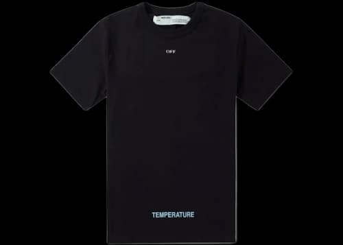 OFF-WHITE Temperature Diag T-shirt Black/Light Blue