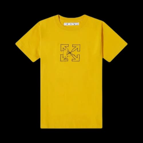 Off-White OW Logo Workers Short-Sleeve Slim Tee 'Yellow/Black'