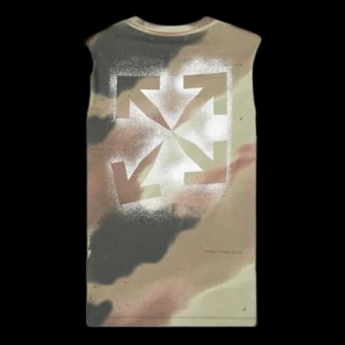 Off-White Camouflage Print Stencil Short Sleeve