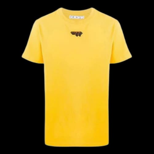 Off-White logo Printing Short Sleeve Yellow