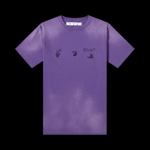 Off-White Logo Short Sleeve Purple