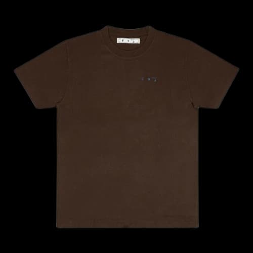 Off-White Short-Sleeve Flag T-Shirt 'Brown'