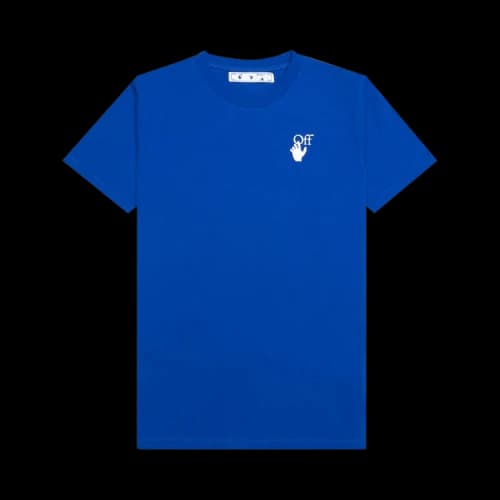 Off-White Cut Here Short-Sleeve Slim Tee 'Blue/White'