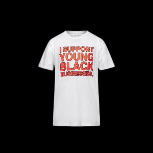 Off-White Off White I Support Young Black Businesses T-Shirt White Orange (2020)