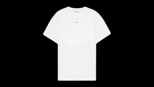 OFF-WHITE Newspaper Arrow Slim Logo Tee White/Black