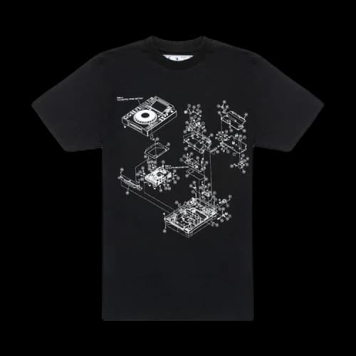 Off-White x Pioneer Sound Engineering Console T-Shirt 'Black/Brilliant Green'