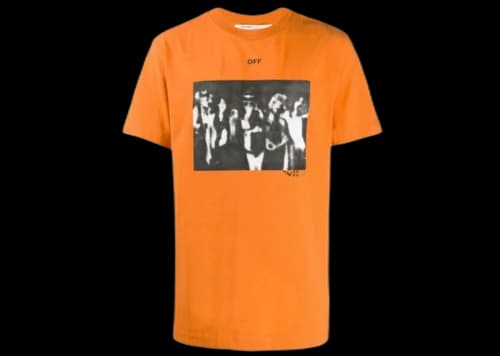 OFF-WHITE Spray Paint T-Shirt Orange