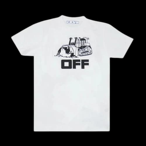 Off-White World Caterpillar Short-Sleeve Slim Tee 'White/Black'