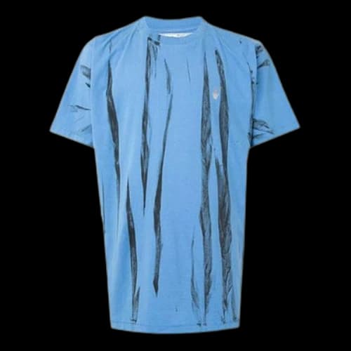 Off-White Reflective Arrow Tie Dye Short Sleeve Blue